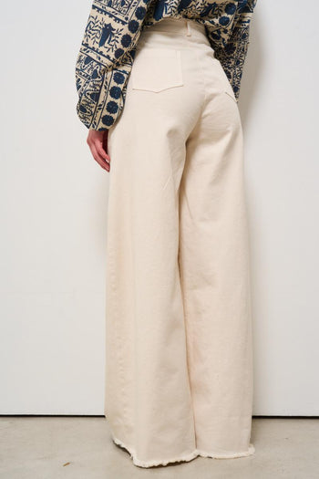 Jeans donna a palazzo burro - 6