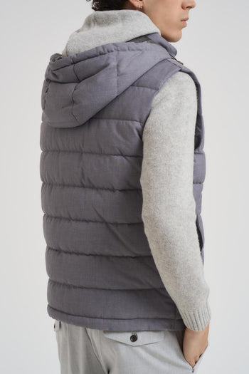 Gilet uomo trapuntato grigio - 6
