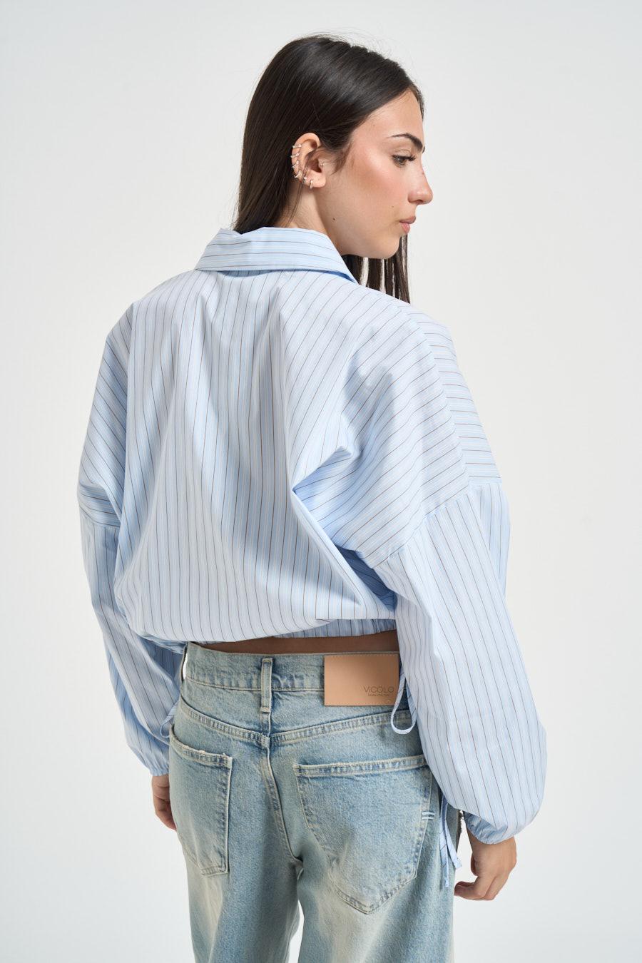 Camicia donna a righe celeste 7269 CIELO VITTO 