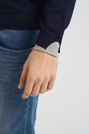 Maglia uomo girocollo blu - 4