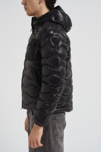 Piumino uomo trapuntato in nylon nero - 3