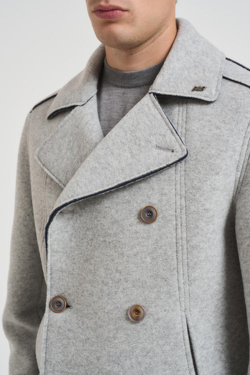 Cappotto uomo corto grigio chiaro - 2