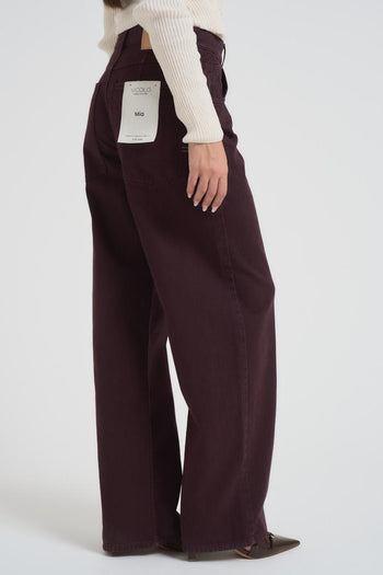Jeans donna a palazzo Mia prugna - 6