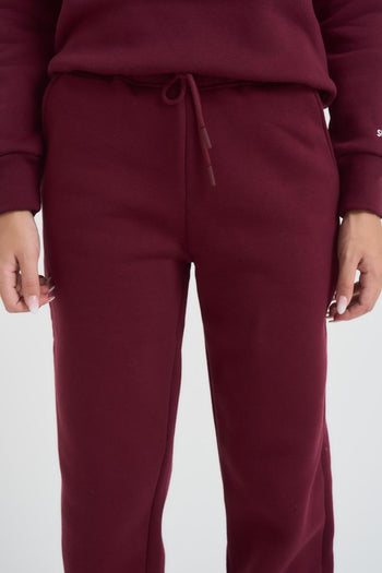 Pantalone tuta jogger donna bordeaux - 6