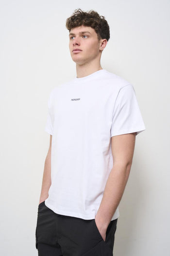 T-shirt uomo girocollo bianca con stampa nera - 3