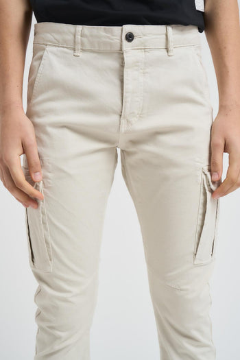 Pantalone uomo slim panna - 4