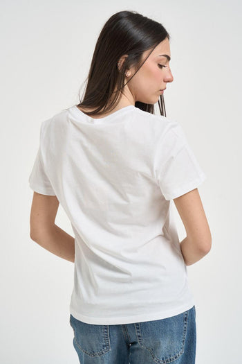 T-shirt donna con stampa bianca - 3