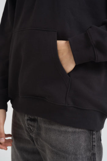 Felpa uomo con cappuccio nera - 3