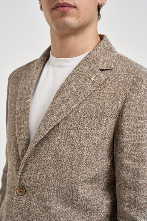 Giacca uomo in cotone tortora - 2