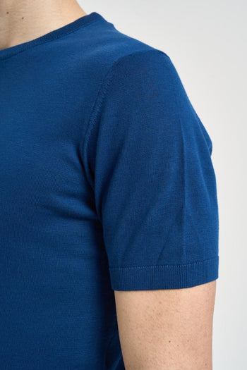 T-shirt uomo in maglia blu royal - 3