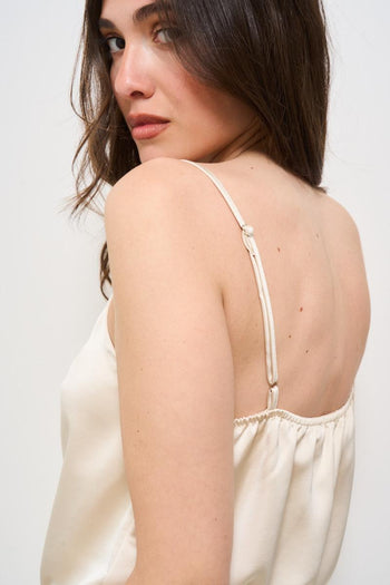 Top donna con fiocco panna - 4