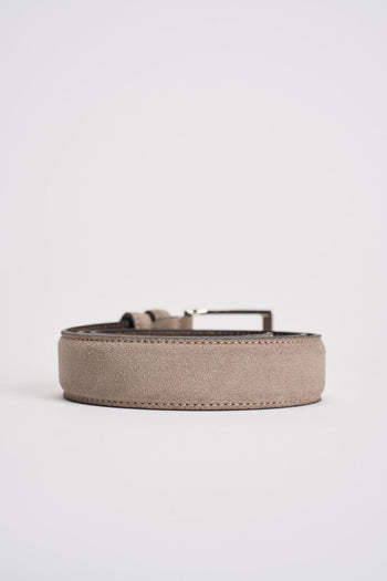 Cintura uomo in suede tortora - 3