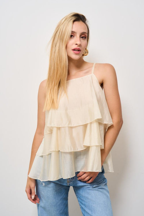 Top donna balze panna
