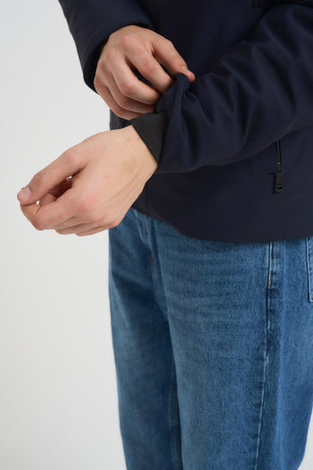 Giubbotto uomo con cappuccio blu notte - 3