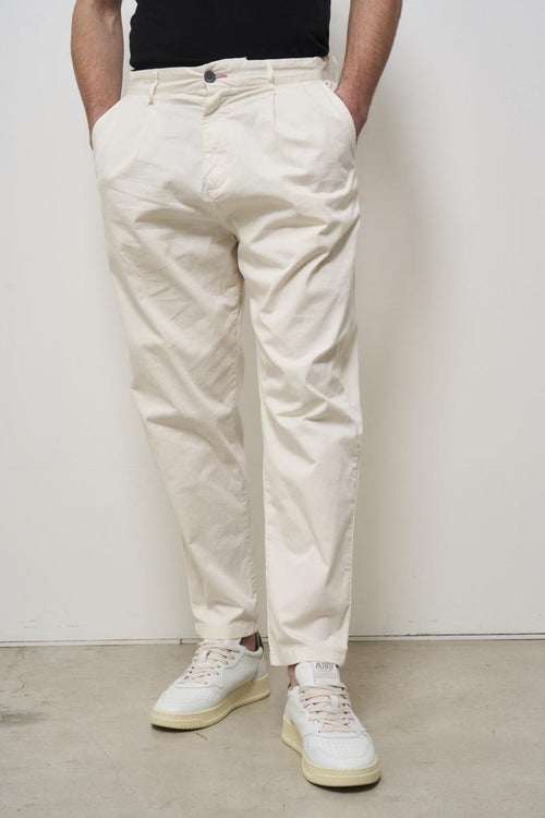 Pantalone uomo panna