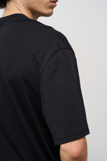 T-shirt uomo girocollo nera - 5