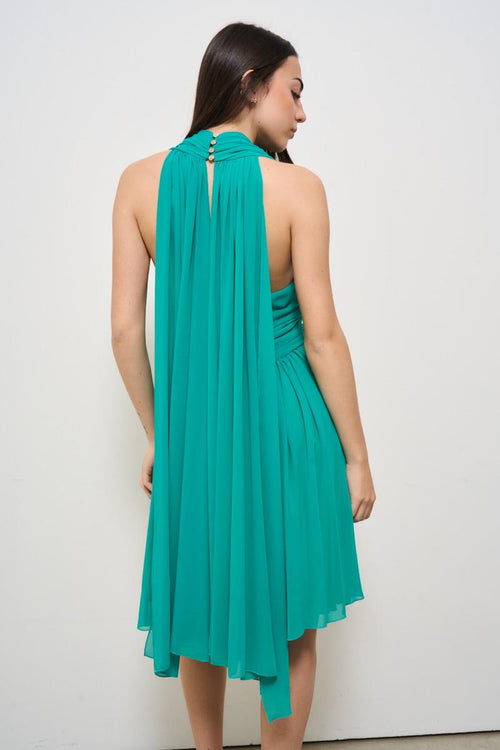 Abito mini donna verde smeraldo