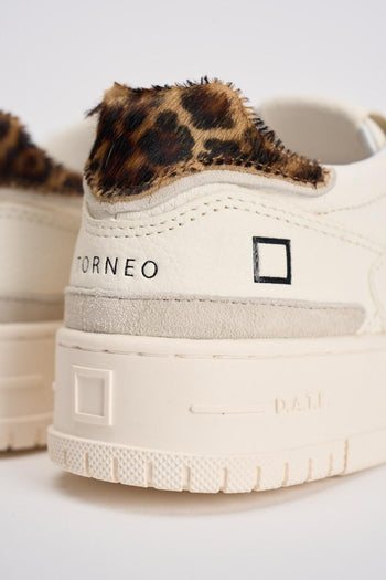 Sneakers donna Torneo bianche e animalier - 7