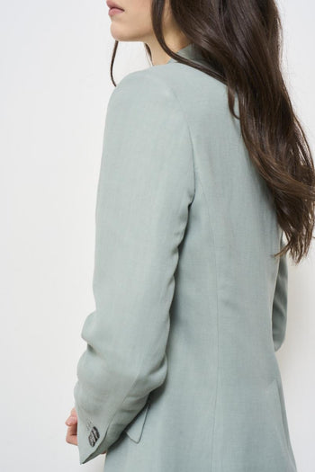 Giacca donna verde acqua doppiopetto - 6