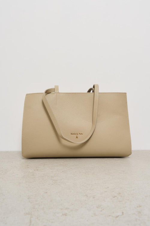 Beige women's shoulder bag