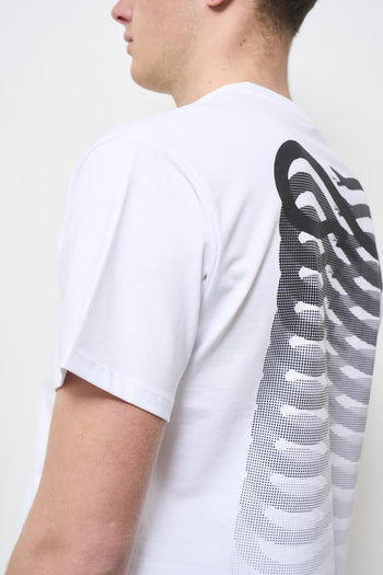 T-shirt uomo girocollo bianca con stampa nera - 6