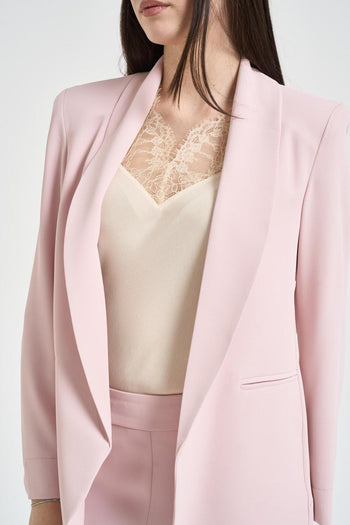 Completo donna monopetto rosa pastello - 5