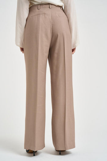 Pantalone donna gamba dritta verde fango - 3