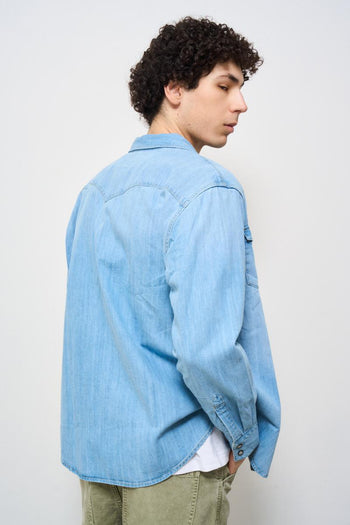 Camicia uomo modello Barstow denim chiaro - 6