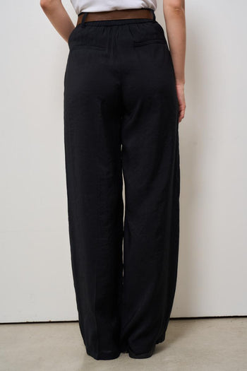 Pantalone donna a palazzo nero - 3
