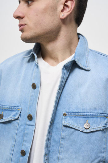 Camicia uomo in denim chiaro - 3