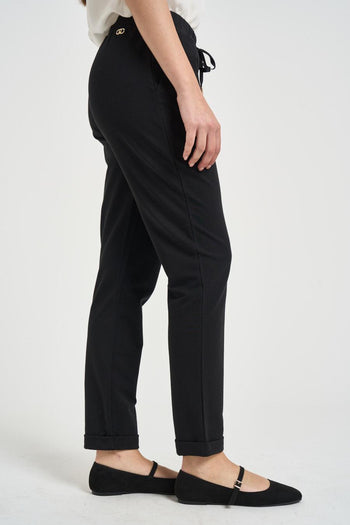 Pantalone donna tuta nero - 4
