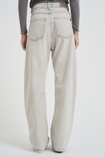 Jeans donna a palazzo in denim grigio chiaro - 4