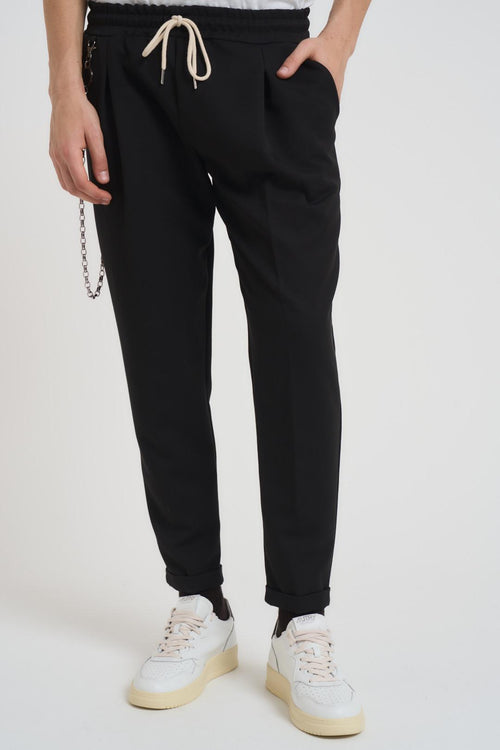 Pantalone uomo con elastico nero - 2