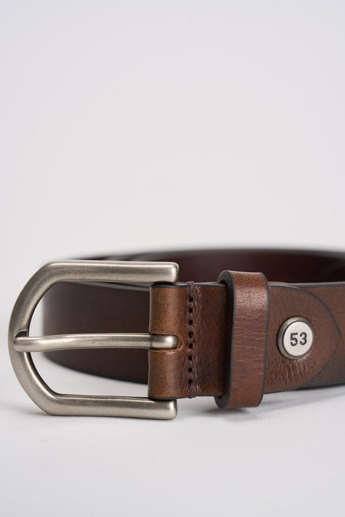 Cintura uomo in pelle marrone - 2