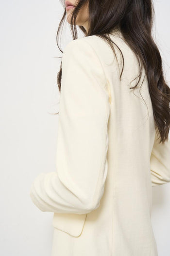 Beige single breasted women's jacket - 4
