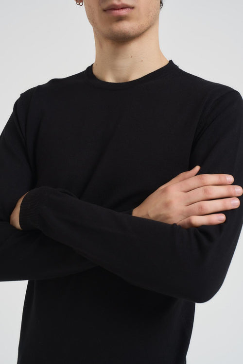 Maglia uomo girocollo nera - 2