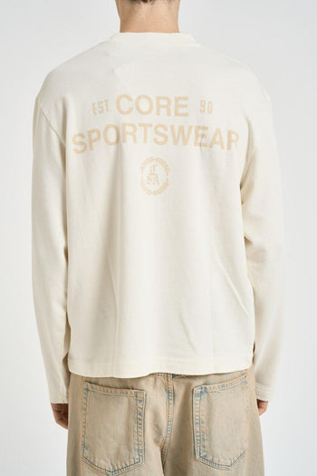 Felpa uomo girocollo panna - 3