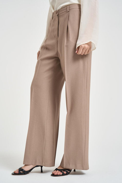 Pantalone donna gamba dritta fango - 2