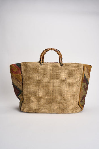 Borsa donna a mano in tessuto multicolore - 6