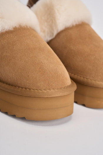 Slipper donna platform cammello - 4