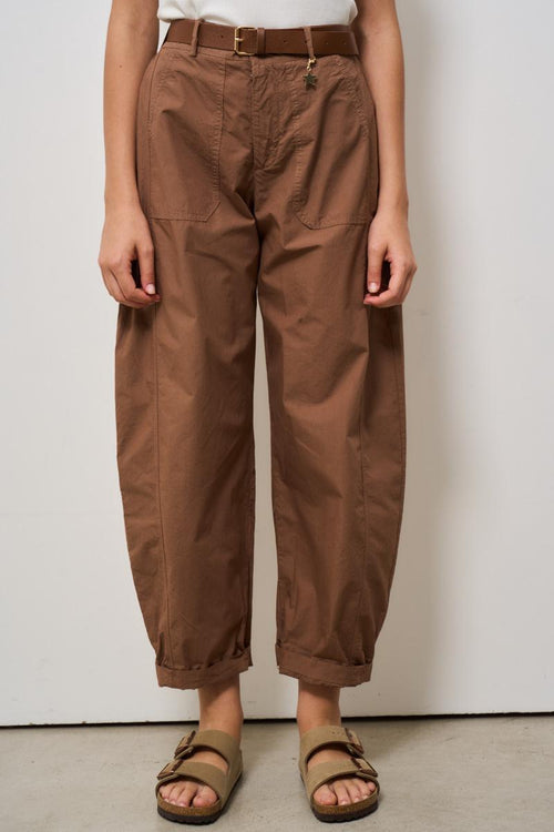 Pantalone donna balloon marrone
