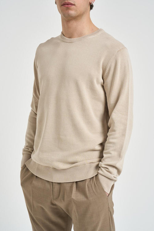 Maglia uomo girocollo beige