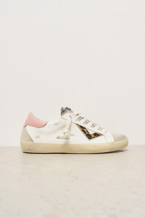 White and pink women's sneakers