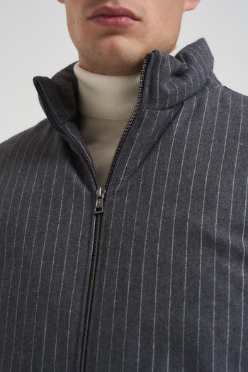 Gilet piumino uomo gessato grigio - 3