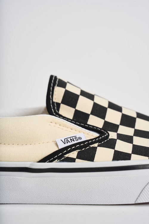 Sneakers uomo Classic slip-on scacchi panna e nera - 2