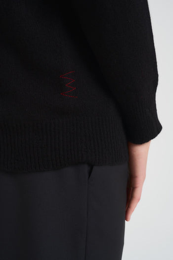 Maglia uomo girocollo nera - 5