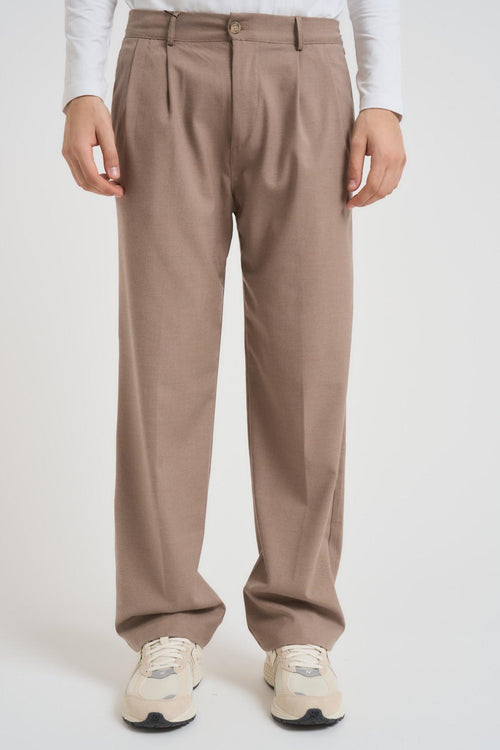 Pantalone uomo gamba dritta tortora