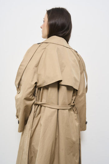 Trench donna lungo beige - 5