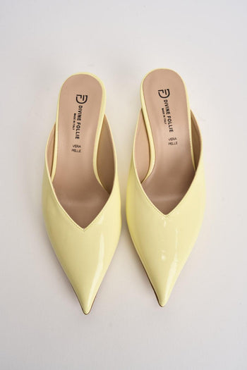 Sabot donna in vernice giallo - 5