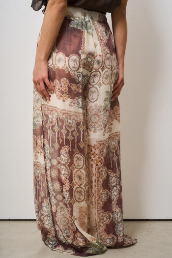 Pantalone donna a palazzo fantasia - 4
